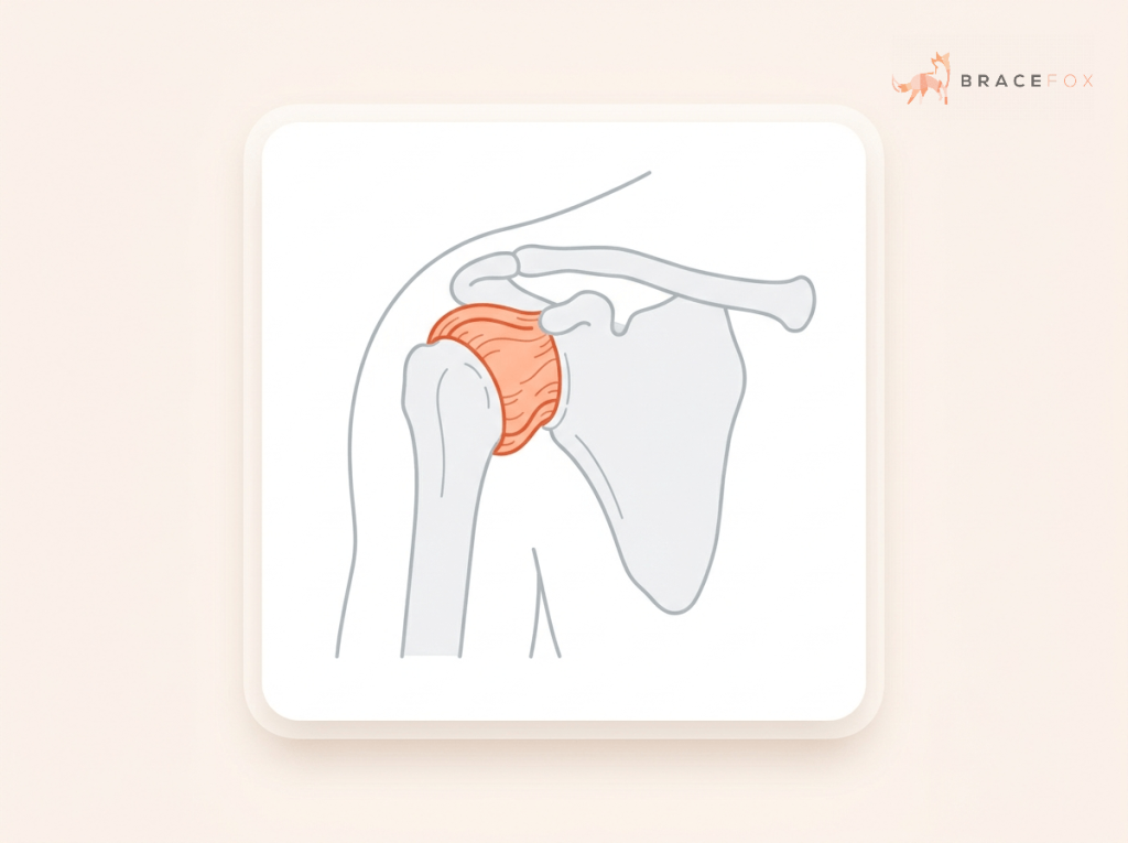 Medizinische Illustration: Frozen Shoulder (Schultersteife)