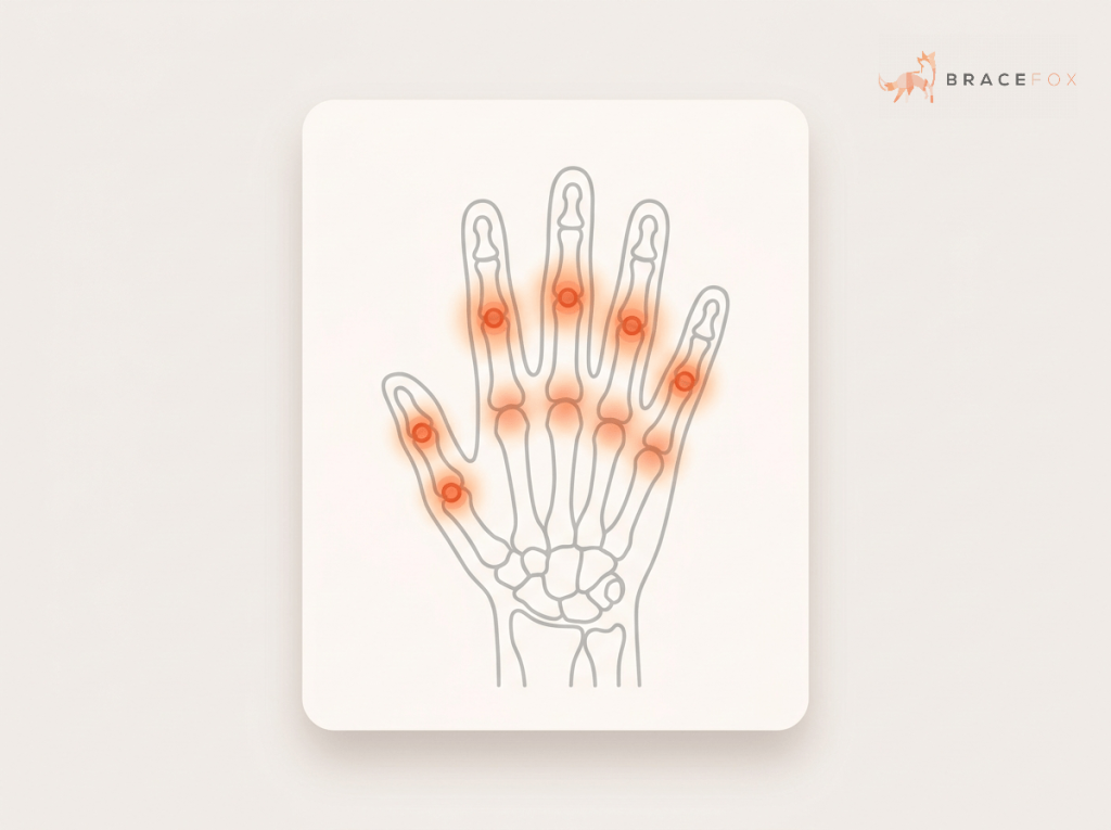 Medizinische Illustration: Handarthrose