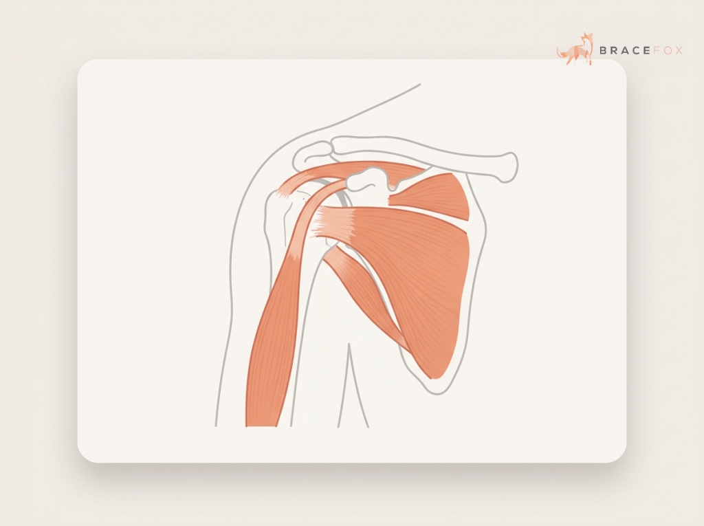 Medizinische Illustration: Beschwerden der Rotatorenmanschette (Rotator Cuff)