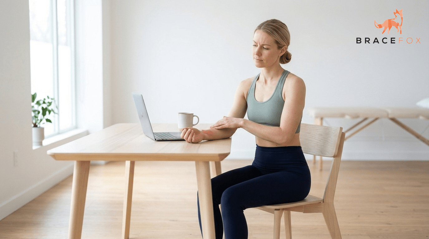 Anna, unsere digitale Physiotherapeutin, zur Übersicht: Unterarmbeschwerden