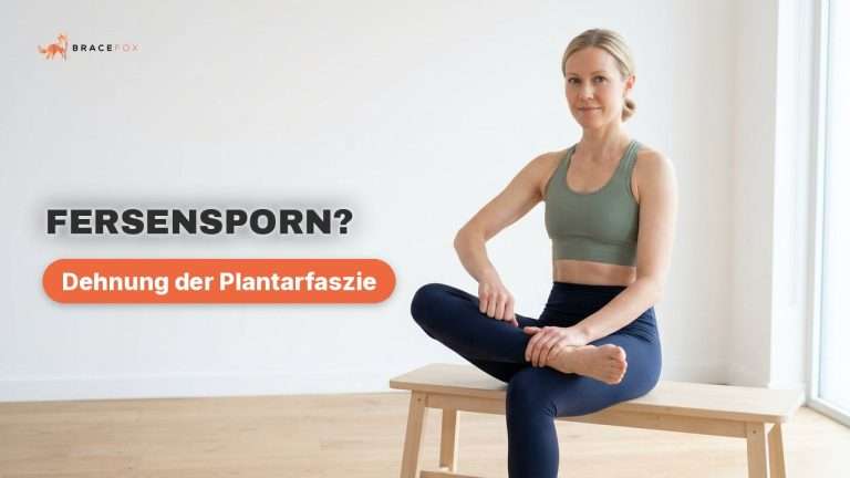 Video: Dehnung der Plantarfaszie, vorgeführt von Anna, unserer digitalen Physiotherapeutin