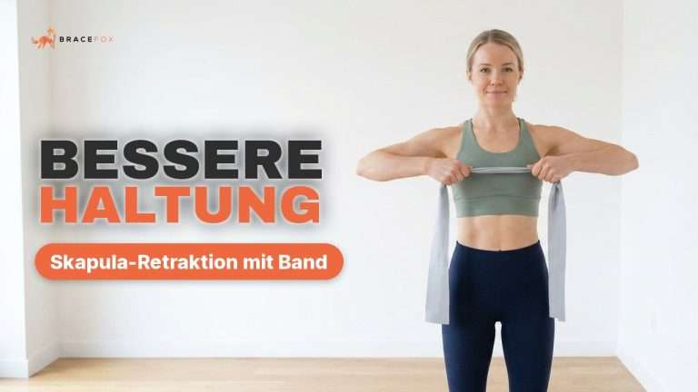 Video: Skapula-Retraktion mit dem Widerstandsband, vorgeführt von Anna, unserer digitalen Physiotherapeutin